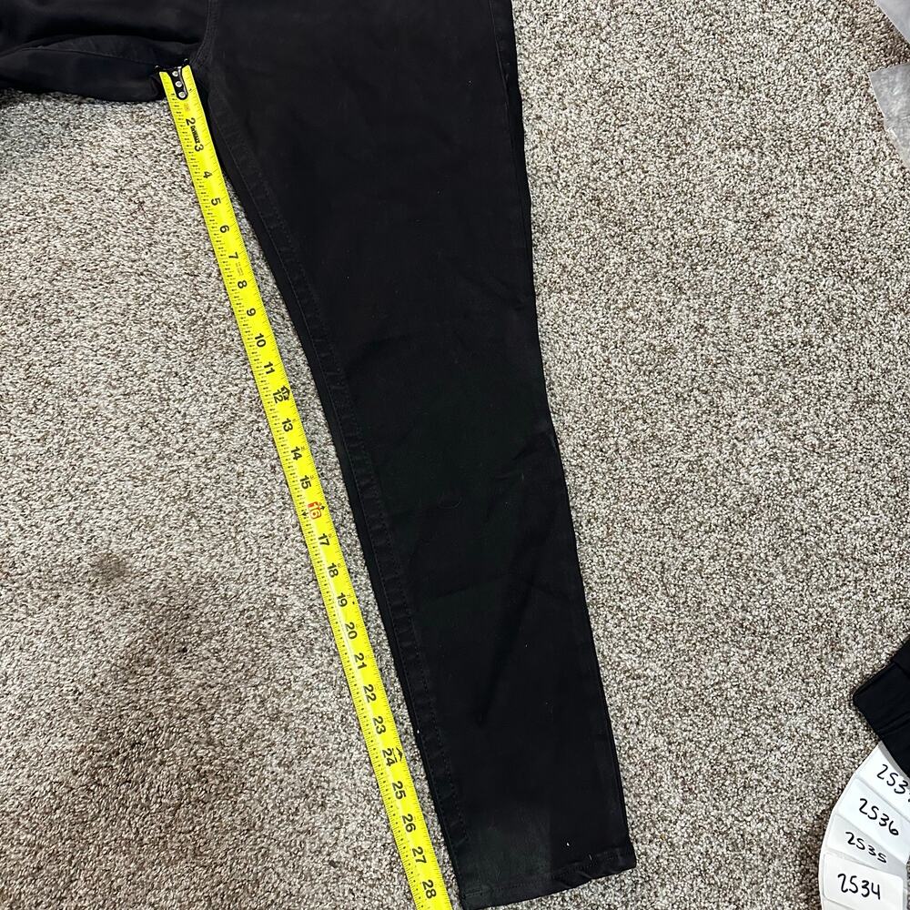 TRUE RELIGION Women's Jennie Mid Rise Curvy Skinny Pants Size 33 In Black - Picture 8 of 13